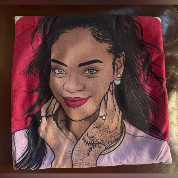 Rhianna Throw Pillow Case Cover 13x13 inches Zippered Case Only no insert - Picture 1 of 6